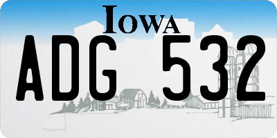 IA license plate ADG532