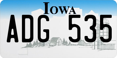 IA license plate ADG535