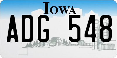 IA license plate ADG548