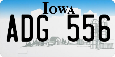IA license plate ADG556