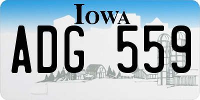IA license plate ADG559
