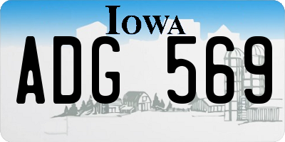 IA license plate ADG569
