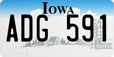 IA license plate ADG591