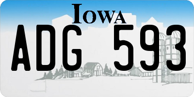 IA license plate ADG593