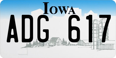 IA license plate ADG617