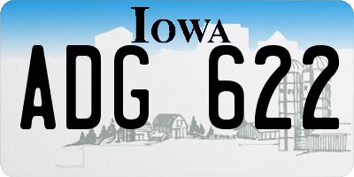 IA license plate ADG622