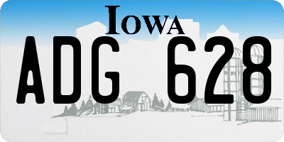 IA license plate ADG628