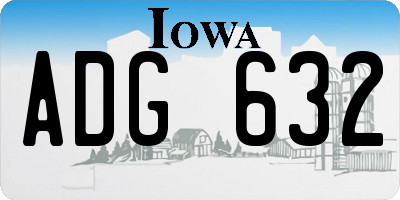 IA license plate ADG632