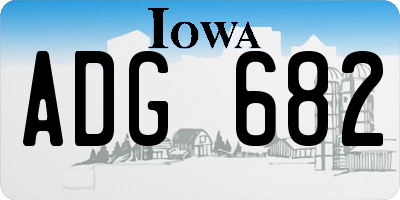 IA license plate ADG682