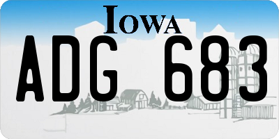 IA license plate ADG683