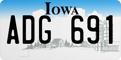 IA license plate ADG691