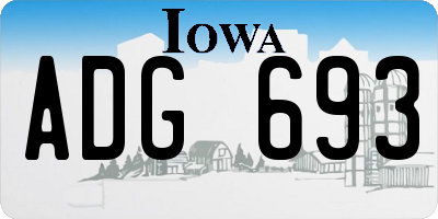 IA license plate ADG693