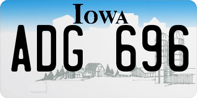 IA license plate ADG696