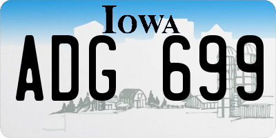 IA license plate ADG699