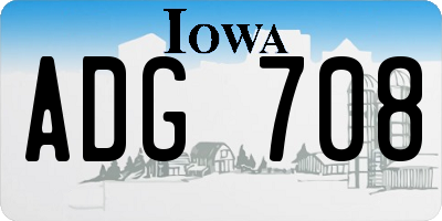 IA license plate ADG708