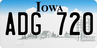 IA license plate ADG720