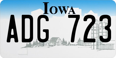 IA license plate ADG723