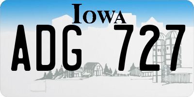 IA license plate ADG727