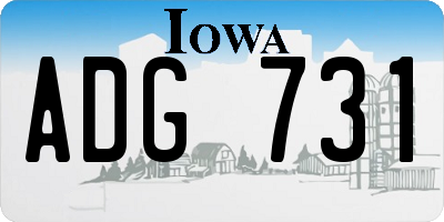 IA license plate ADG731