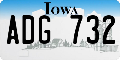 IA license plate ADG732