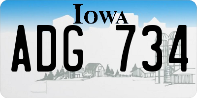 IA license plate ADG734