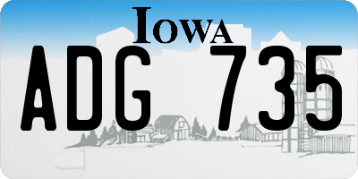 IA license plate ADG735
