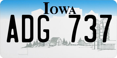 IA license plate ADG737