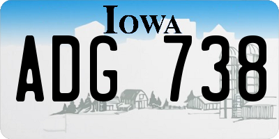 IA license plate ADG738