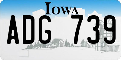 IA license plate ADG739