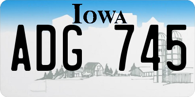 IA license plate ADG745