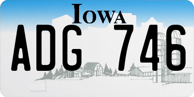 IA license plate ADG746