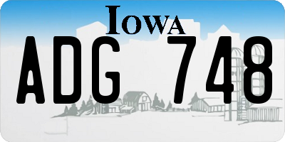 IA license plate ADG748