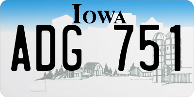 IA license plate ADG751