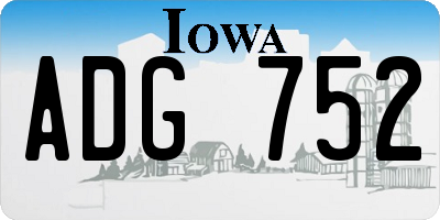 IA license plate ADG752
