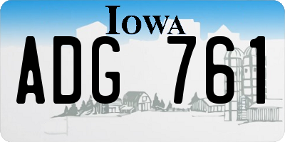 IA license plate ADG761