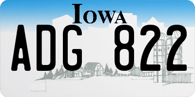 IA license plate ADG822