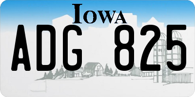IA license plate ADG825