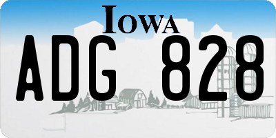 IA license plate ADG828