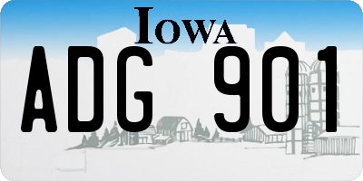 IA license plate ADG901