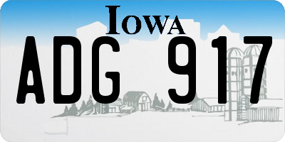 IA license plate ADG917