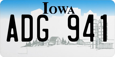 IA license plate ADG941