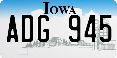 IA license plate ADG945