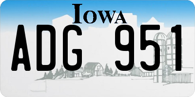 IA license plate ADG951