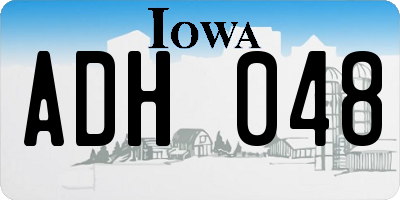 IA license plate ADH048