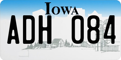 IA license plate ADH084