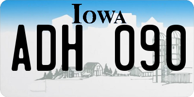 IA license plate ADH090