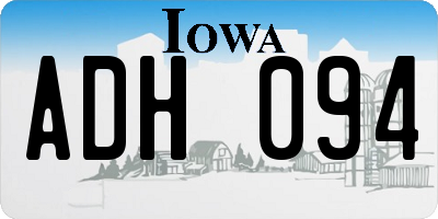 IA license plate ADH094