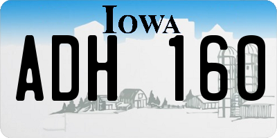 IA license plate ADH160