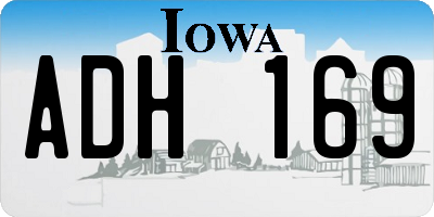 IA license plate ADH169