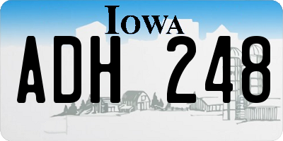 IA license plate ADH248